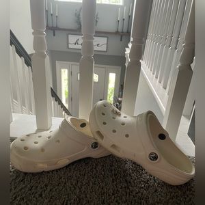 White Crocs Size 6